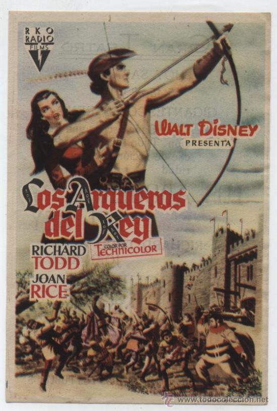 Cine: Los Arqueros del Rey. Sencillo de RKO Radio. Gran Teatro.