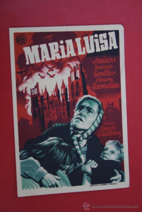 Cine: Antiguo Programa de Cine: Maria Luisa, Con publicidad - Foto 1