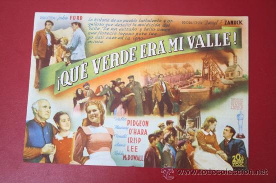 Cine: Antiguo Programa de Cine Doble: &iexcl;Qu&eacute; Verde era mi valle!, Con publicidad - Foto 2