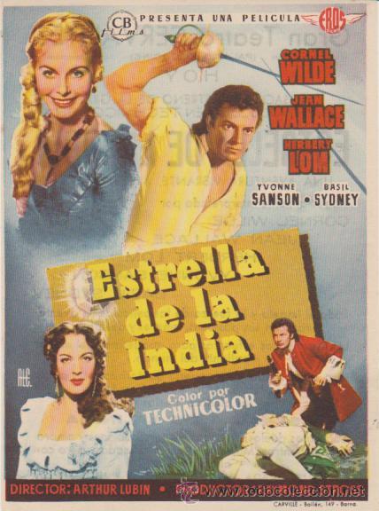 Cine: Estrella de la India. Sencillo de CB Films.  Gran Teatro Cervantes - M&aacute;laga.