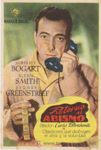  Foglietti di film di film antichi di cinema: Retorno al abismo. Sencillo de WB.