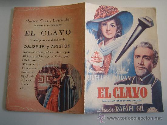 Cine: el clavo - programa original doble - rafael gil - cine coliseum y aristos - Foto 1
