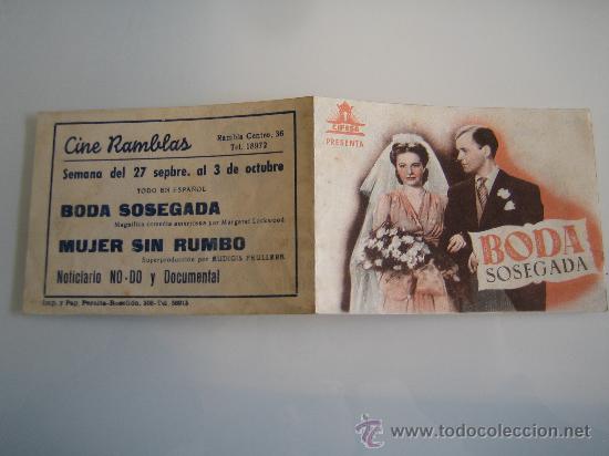 Cine: boda sosegada - programa original doble - anthony asquith - cifesa - cine ramblas - Foto 1