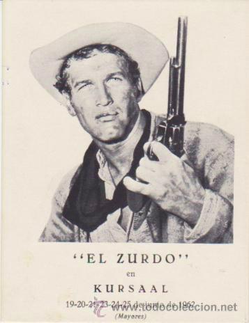 Cine: El Zurdo. Programa tarjeta. Cine Kursaal  1962.  &iexcl;IMPECABLE! - Foto 1