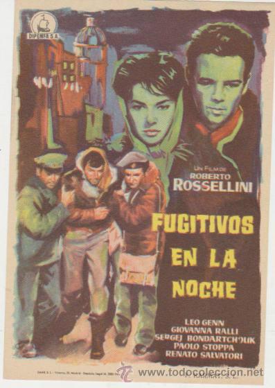 Cine: Fugitivos en la noche. Sencillo de Dipenfa. - Foto 1
