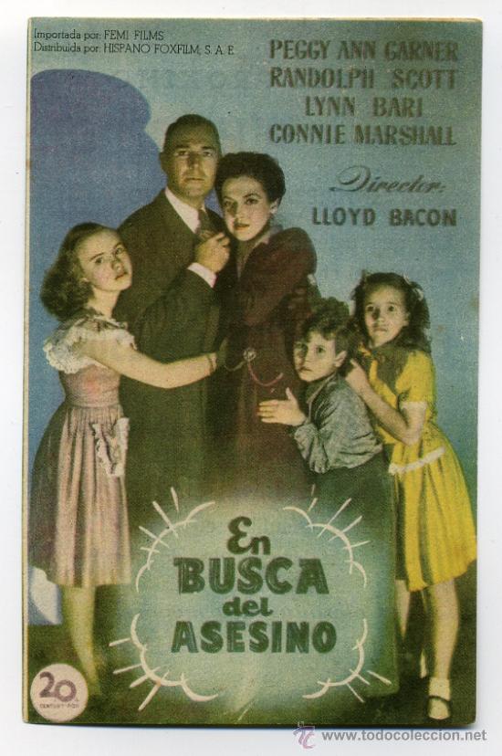 Cine: EN BUSCA DEL ASESINO, con Randolph Scott. - Foto 1