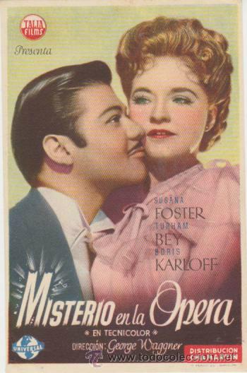 Cine: Misterio en la Opera. Sencillo de Universal. - Foto 1