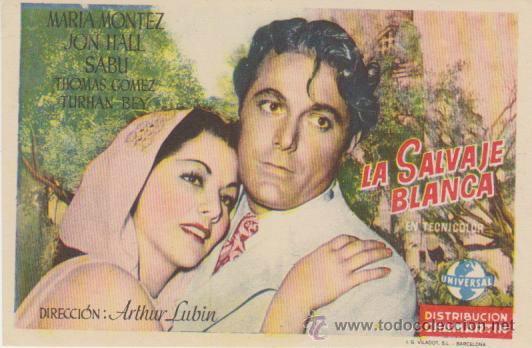 Cine: La Salvaje Blanca. Sencillo de Universal.  &iexcl;IMPECABLE! - Foto 1