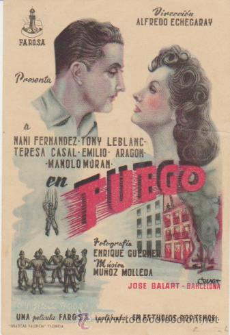 Cine: Fuego. Sencillo de Faro.S. A. - Foto 1