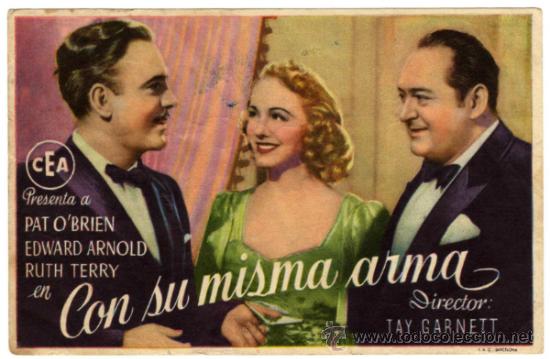 Cine: PROGRAMA CINE - CON SU MISMA ARMA - PAT O&acute;BRIEN - EDWARD ARNOLD - RUTH TERRY - Foto 1