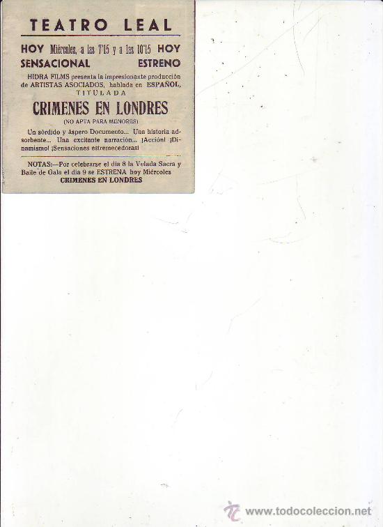 Cine: crimenes en londres - doble - c/p - Foto 2