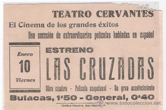 Cine: LAS CRUZADAS PROGRAMA TARJETA PARAMOUNT LORETTA YOUNG - Foto 2