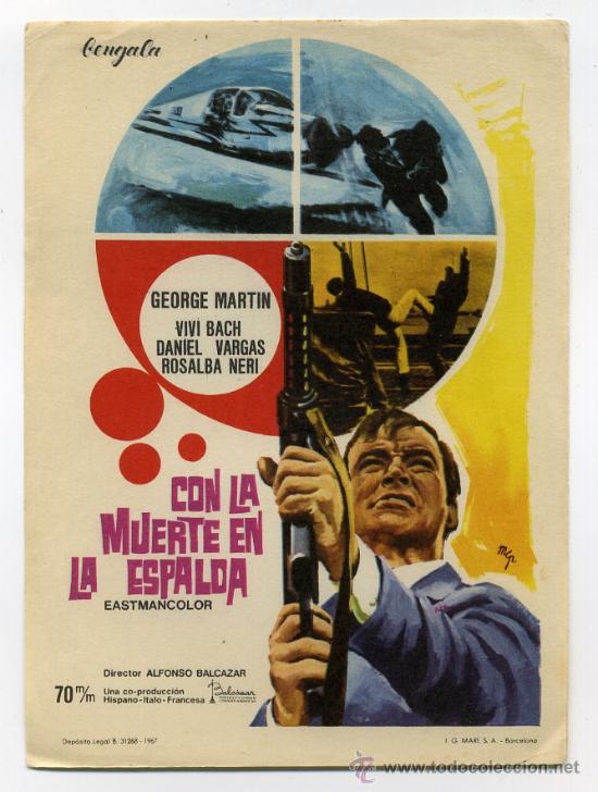 Cine: CON LA MUERTE EN LA ESPALDA, con George Martin. - Foto 1