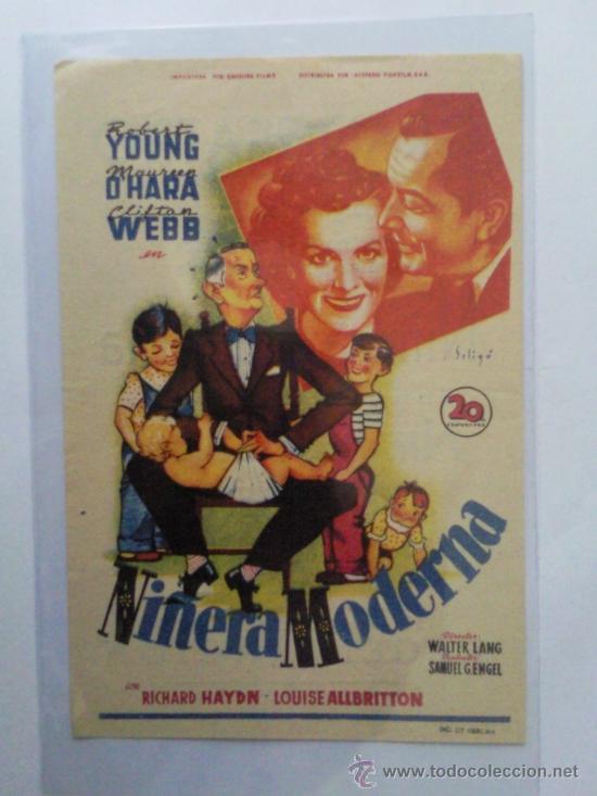 Cinema: FOLLETO DE MANO, NI&Ntilde;ERA MODERNA , ROBERT YOUNG , MAUREEN OHARA