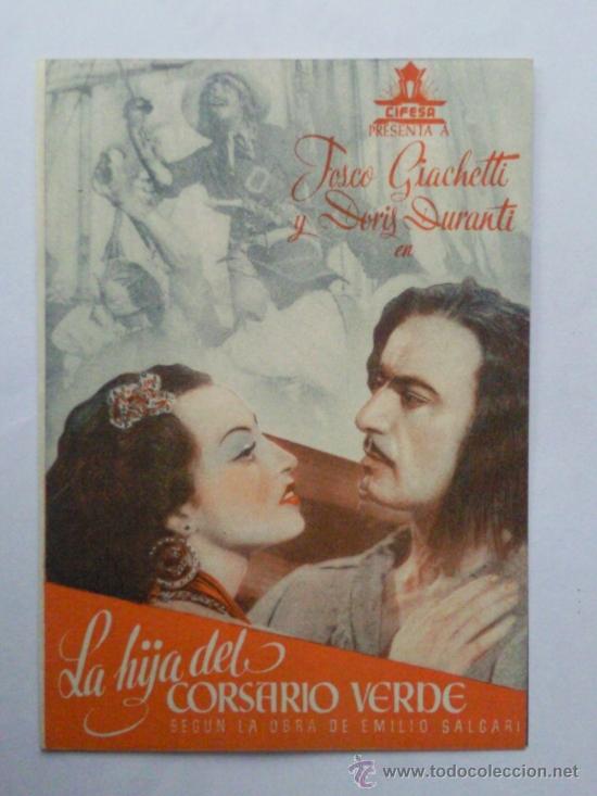  Flyers Publicitaires de films Anciens: FOLLETO DE MANO, DOBLE, LA HIJA DEL CORSARIO VERDE