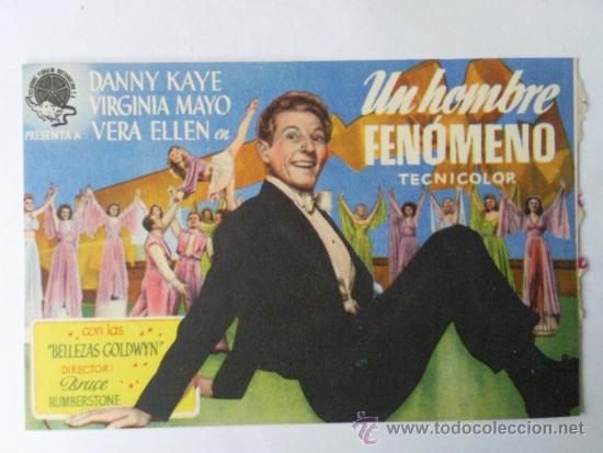 Cine: FOLLETO DE MANO, UN HOMBRE FENOMENO , DANNY KAYE , VIRGINIA MAYO