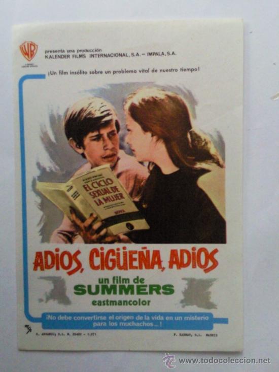 Cine: FOLLETO DE MANO, ADIOS, CIGUE&Ntilde;A, ADIOS