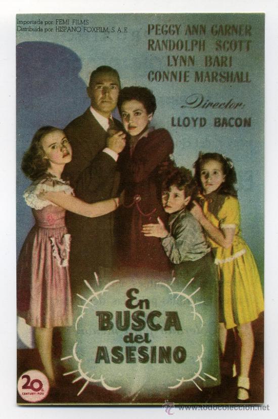 Cine: EN BUSCA DEL ASESINO, con Randolph Scott. - Foto 1