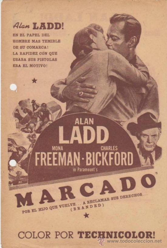 Cine: Marcado (Marcado a Fuego) Sencillo de Paramount. Programa cubano. - Foto 1
