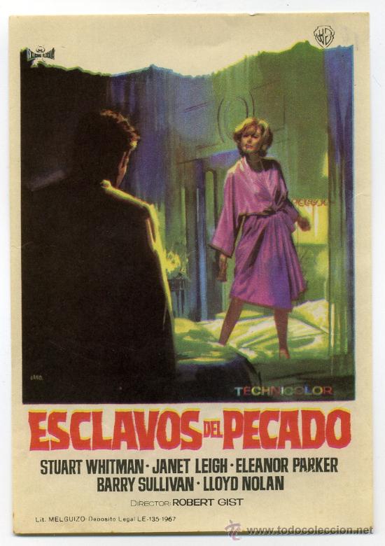  Flyers Publicitaires de films Anciens: ESCLAVOS DEL PECADO, con Janet Leigh.
