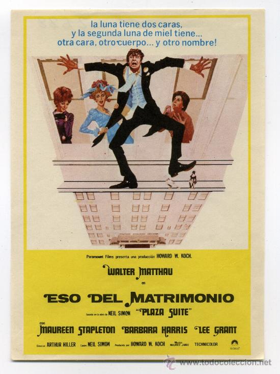 Cine: ESO DEL MATRIMONIO, con Walter Matthau. - Foto 1