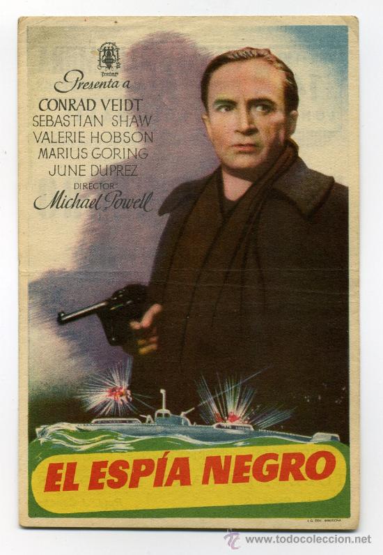 Cine: EL ESPIA NEGRO, con Conrad Veidt. - Foto 1