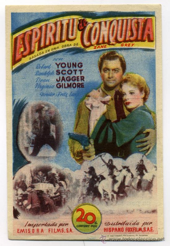 Cine: ESPIRITU DE CONQUISTA, con Randolph Scott. - Foto 1