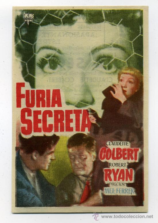 Cine: FURIA SECRETA, con Claudette Colbert. - Foto 1