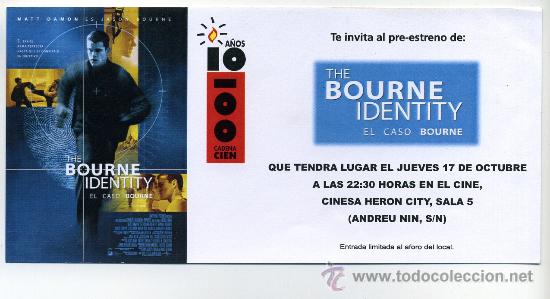 Cine: EL CASO BOURNE, con Matt Damon. - Foto 1