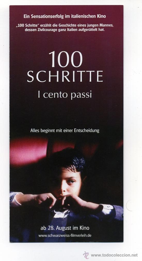  Foglietti di film di film antichi di cinema: 100 SCHRITTE.