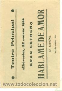 Cine: HABLAME DE AMOR   - ORIGINAL CON PROPAGANDA - - Foto 2