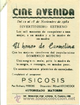 Cine: HONOR DE CARMELINA  - ORIGINAL CON PROPAGANDA - IMPECABLE - Foto 2