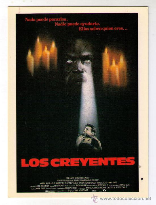 Cine: LOS CREYENTES - MARTIN SHEEN - 1987 - PROGRAMA POSTAL SIN CIRCULAR - Foto 1