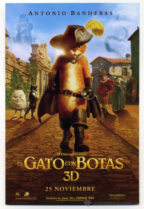 Cine: EL GATO CON BOTAS, Dibujos Animados. - Foto 1