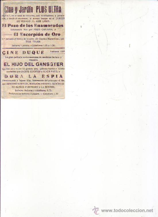 Cine: el hijo del ganster  - c/p - Foto 2