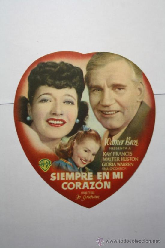 Cine: Antiguo Programa de Cine Troquelado: Siempre en Mi Coraz&oacute;n - Foto 1