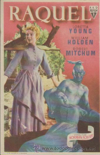 Folhetos de m&atilde;o de filmes antigos de cinema: Raquel. Sencillo de RKO Radio.  RARO AS&Iacute;