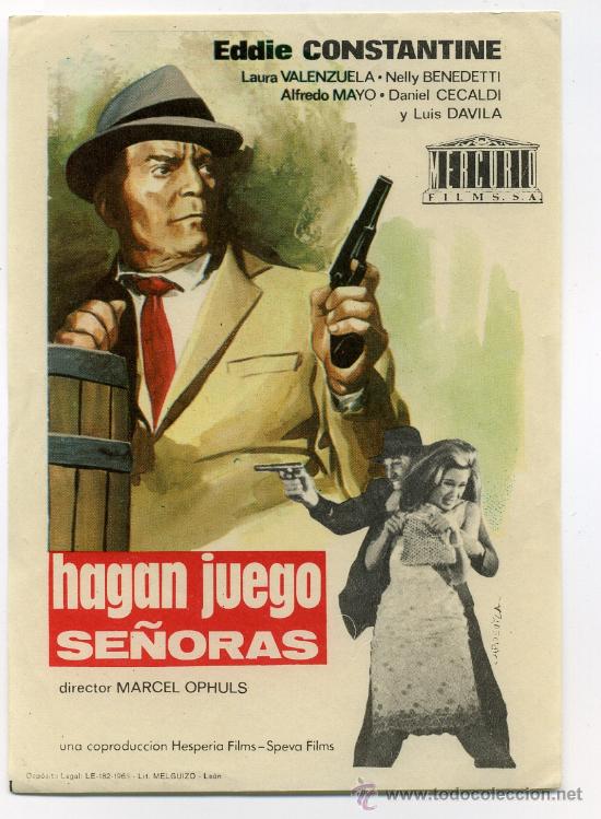Cine: HAGAN JUEGO SE&Ntilde;ORAS, con Eddie Constantine. - Foto 1