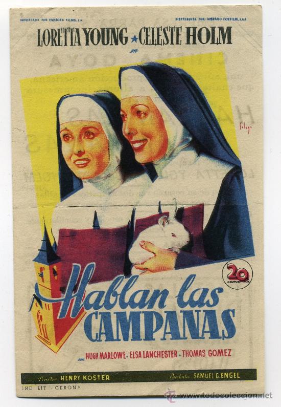 Cine: HABLAN LAS CAMPANAS, con Loretta Young. - Foto 1