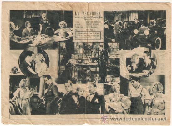 Cine: PTCC 413 LA PECADORA PROGRAMA DOBLE MARRON MGM CONSTANCE BENNETT CLARK GABLE ADOLPHE MENJOU - Foto 2