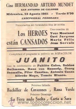 Cine: PROGRAMA LOS H&Eacute;ROES EST&Aacute;N CANSADOS - Foto 2