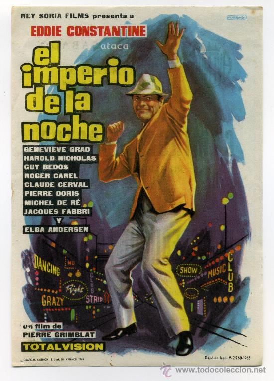 Cine: EL IMPERIO DE LA NOCHE, con Eddie Constantine. - Foto 1