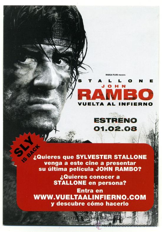 Cine: JOHN RAMBO, con Sylvester Stallone. - Foto 1