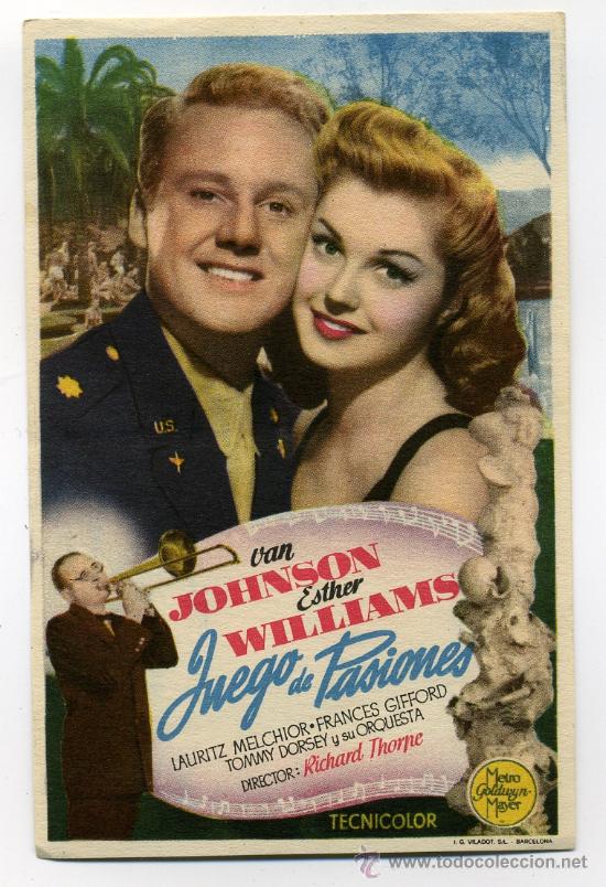 Cine: JUEGO DE PASIONES, con Esther Williams. - Foto 1