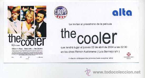 Cine: THE COOLER, con Alec Baldwin. 10 X 21 cms.