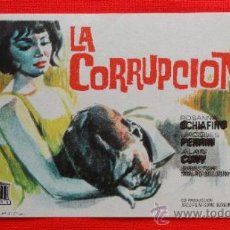 Cine: LA CORRUPCION, ROSANA SCHIAFINO, JACQUES PERRIN, IMPECABLE SENCILLO ORIGINAL, SIN PUBLICIDAD. Lote 32285802
