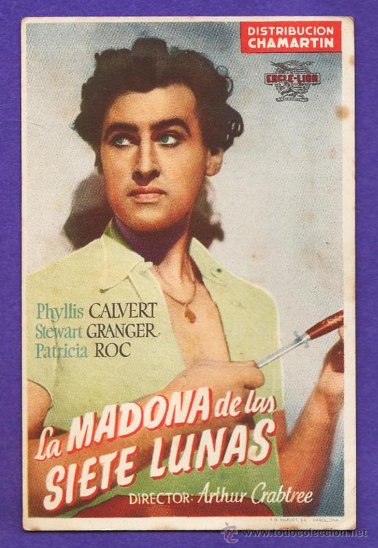 Cine: folleto mano - la madona de las siete lunas - dorso en blanco - a&ntilde;os 50