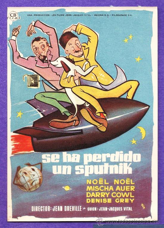 Cine: folleto mano - se ha perdido un sputnik - dorso en blanco - a&ntilde;os 50
