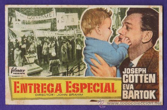 Cine: folleto mano - entrega especial - j. cotten - filmax - tarragona/c.moderno - tg - a&ntilde;os 50