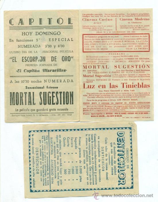 Cine: MORTAL SUGESTION  - 3X1 PROGRAMA ORIGINAL CON PUBLICIDAD - Foto 2
